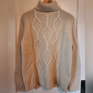 Banana Republic Cable Knit Wool Cashmere Sweater Men' Small